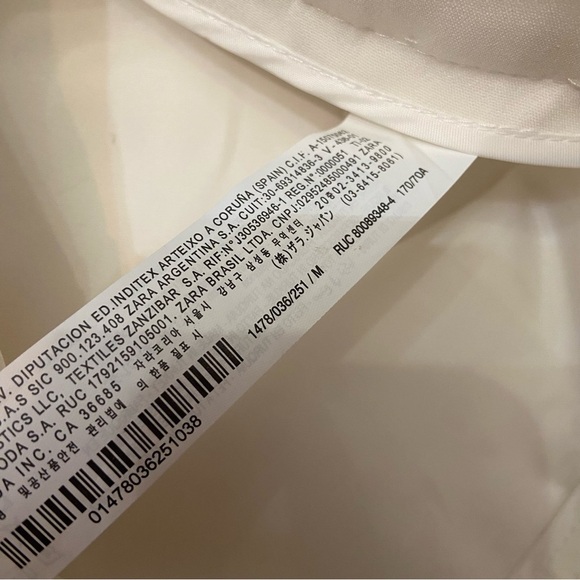 Zara High Rise Waisted Ecru Cream Button Front Seam Pleated Shorts 3678 - Picture 5 of 8
